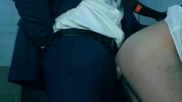 Aroused men in suits fuck hardcore style and share best bareback details