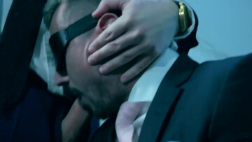 Aroused men in suits fuck hardcore style and share best bareback details