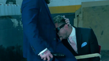 Aroused men in suits fuck hardcore style and share best bareback details