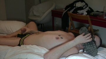 Fabien Footeux and Abraham Montenegro fuck in a dimly lit room