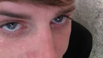 Clothed guy who loves sucking dick also gets pissed on