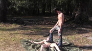 Outdoor zapping session from a twink in skinny jeans