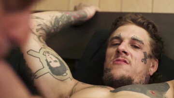 Tattoo dom is going to fuck Alex Neveo's sensitive ass