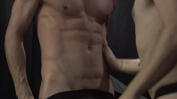 Steamy male fucks his obedient partner the hard way and comes on his dick