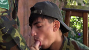 Recruits share intimate moments getting laid and swallowing jizz