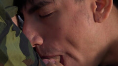 Recruits share intimate moments getting laid and swallowing jizz