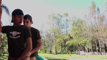 Recruits share intimate moments getting laid and swallowing jizz