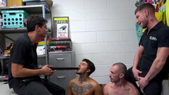 Amateur men pose hot when they try their first anal foursome