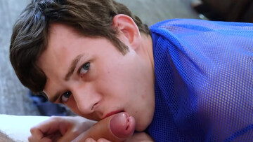 Twink sucks stepdad with passion and bends ass for the man to devour his ass