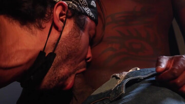 Dashing man sucks BBC wet and moans while he pushes it deeper than ever