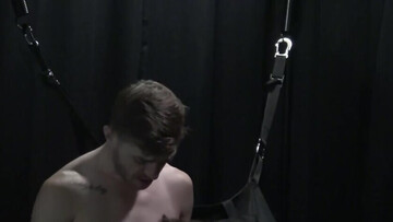 Bareback threesome with hard dick twinks who explore BDSM