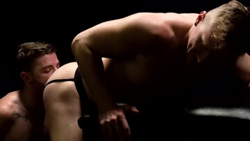 Blonde lover moans for more with the partner's endless dick already fully in his ass