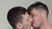 Handsome men with dark hair eat ass and fuck hard