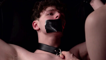 Tied up twink plays submissive for a heavy dose of dick in his ass