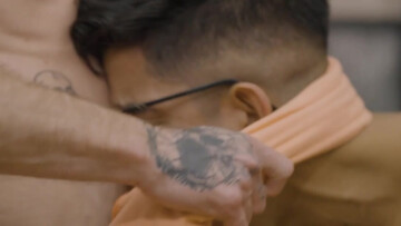 Nerdy boy granted pair of mature dicks in serious threesome