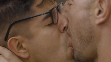 Nerdy boy granted pair of mature dicks in serious threesome