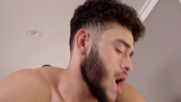 Bearded guy feels a lot of dick smashing his ass from behind