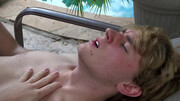 Sweet blonde boy gets anal drilled in soft backyard perversions