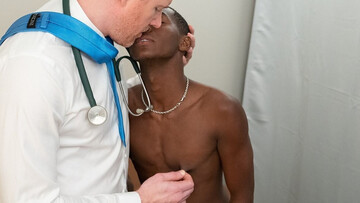 Ebony boy gets fitted with white dick down the ass in restless kinks