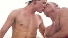 Insolent young lad fucks his steamy stepdad in the ass and comes on his dick