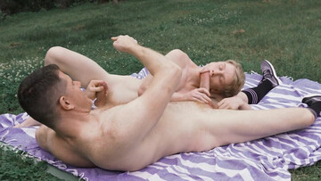 DILF fucks skinny blonde boy so hard that he breaks him