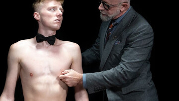 Skinny twink lets dominant man play with his dick in excellent fetishes