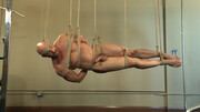 Muscular males play rough maledom games at the gym