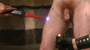 Nude men endure wax on their cocks and harsh ass spanking