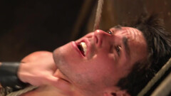 Master sucks his slave's tasty dick in loud bondage kinks before merciless fucking