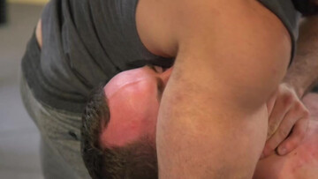 Strong anal perversions in his hairy ass after a rough oral fetish