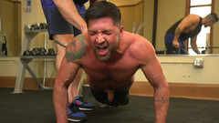 Aroused male slave likes it when his master is putting his hands to work