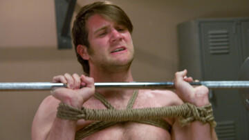 Colby Keller made to work out naked by Dakota Rivers