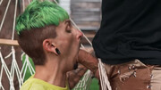 Erotic backyard fun for a twink with very tight ass