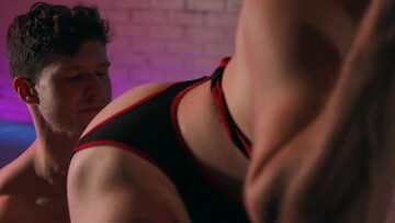 Sporty lads fuck at the gym after a nice rimming foreplay