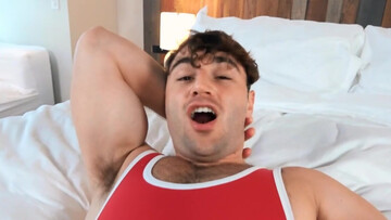 Insolent bloke receives anal stimulation with a dildo from his horny boyfriend