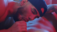 Deep fantasy home threesome leads these fine men to supreme orgasms