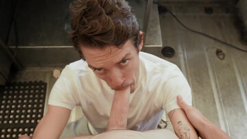 Twink screams with cock down the ass after he gives insane blowjob