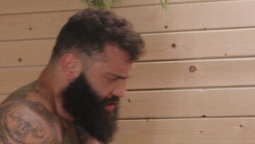 Erotic gay sex at the sauna between a hot bear and a twink