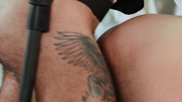 Horny male cop ass fucks naked dude and comes on his chest