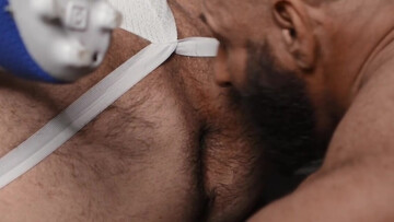 Strong bears suck each other and have loud anal in bareback style