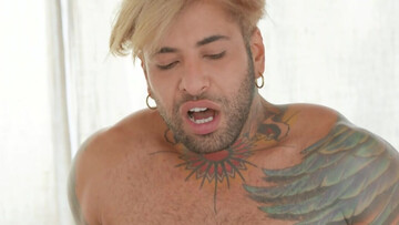 Sexy blokes fuck in the ass on a chair and reach supreme pleasure