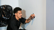 Black dude tries endless BBC through the glory hole ahead of riding it