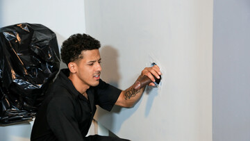 Black dude tries endless BBC through the glory hole ahead of riding it