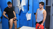 Quick locker room doggystyle with Jack Andy and Alex Gray