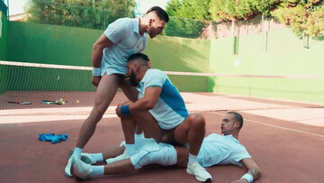 Hot bears provide steamy blowjob and anal scenes in a loud threesome