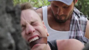 Redneck makes a slutty guy scream as he fucks him DEEP
