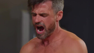 Muscular gay lovers share couch perversions in amazing positions