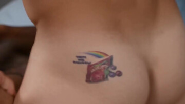 Black lover feels entire white cock gaping his ass in superb anal tryout