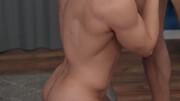 Muscular guys fuck in the ass bareback style and share the best details