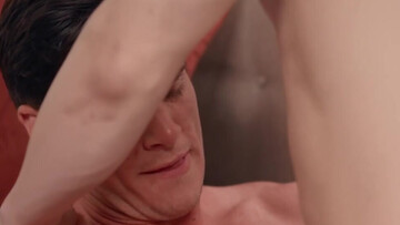 Muscular guys fuck in the ass bareback style and share the best details